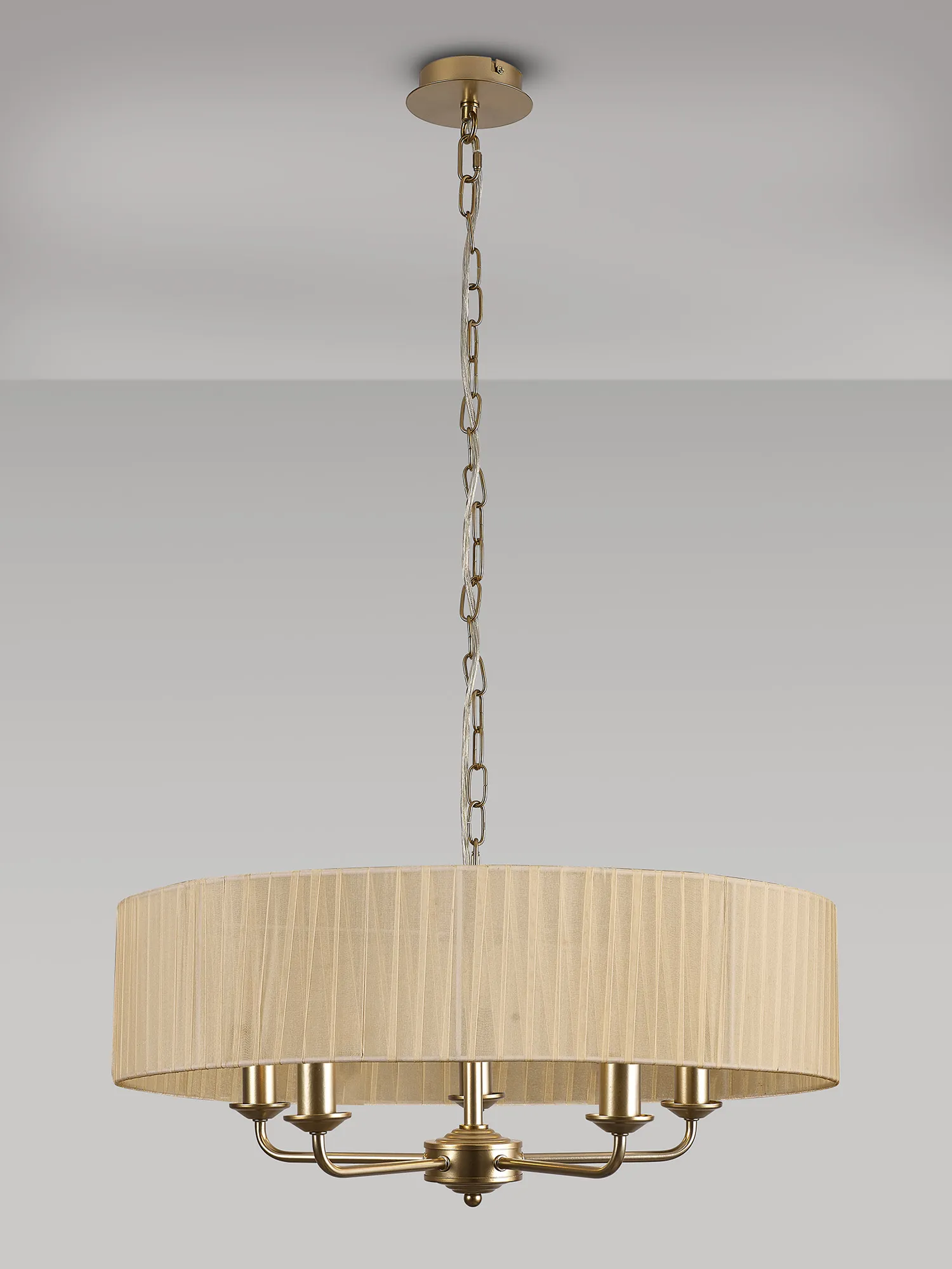 Banyan 45cm 3 Light Pendant Champagne Gold, Soft Bronze DK0964  Deco Banyan CG SB